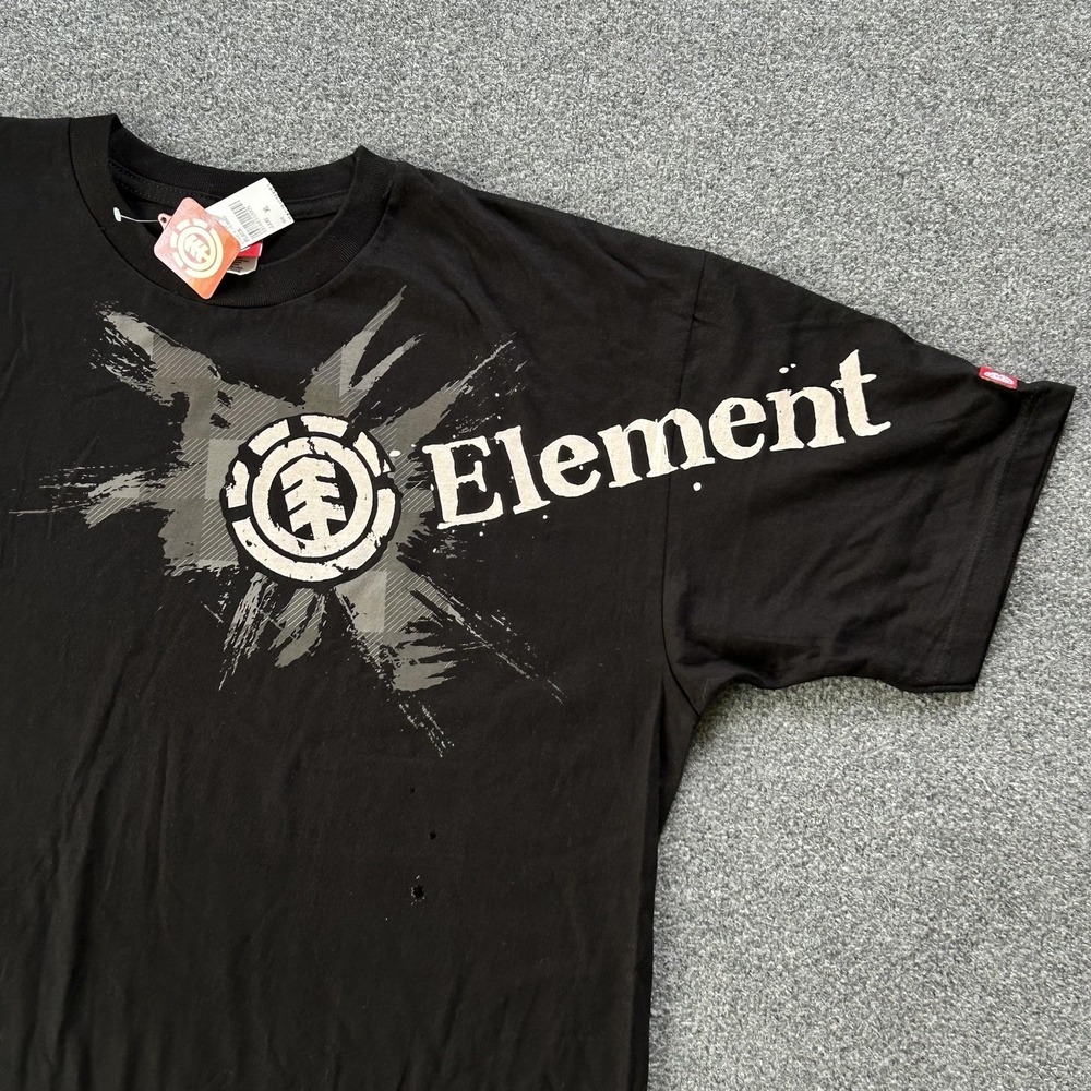Element Shirt Mens XL Black Tree Logo Graphic Skateboard Streetwear Vinatge DS